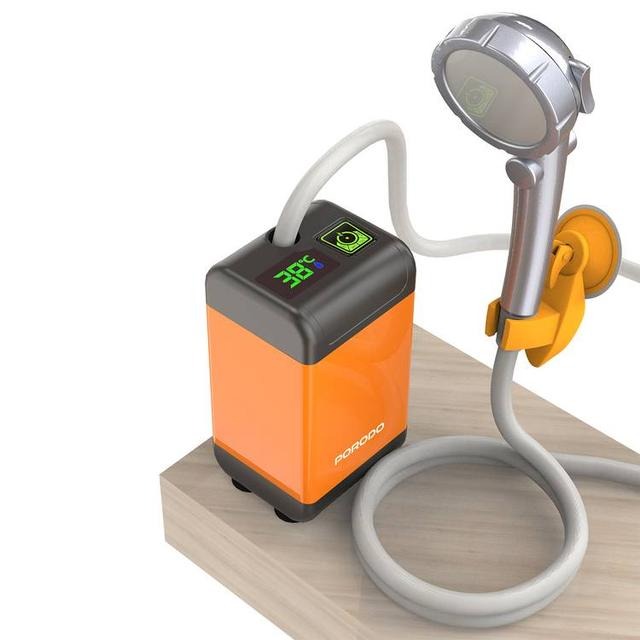 Porodo Lifestyle Portable Electric Shower Pump - Orange |LFST021||PD-LFST021-OG|