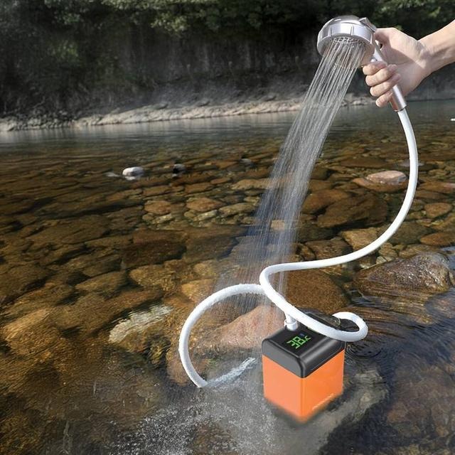 Porodo Lifestyle Portable Electric Shower Pump - Orange |LFST021||PD-LFST021-OG|