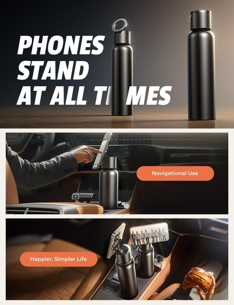 7MD Magsafe Sport Water Bottle with Magnetic Phone Holder