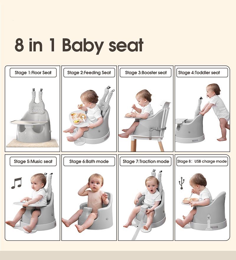 Mommy & Me Baby Dining Chair by 7MD Multifunctional Bluetooth Connectivity All in One Baby Chair |ABD-ZY16017|
