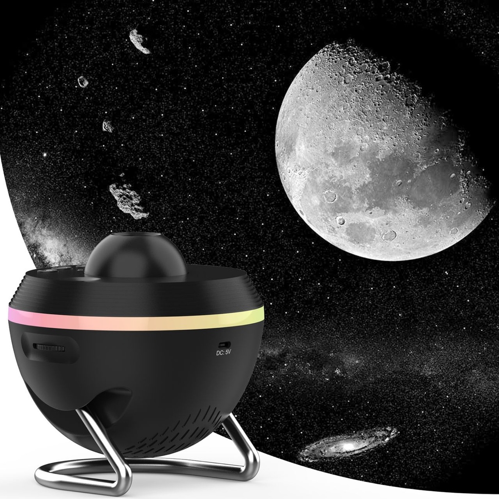 7MD Meteor and Galaxy Projector Mesmerizing Starry Show Meteor Light Effects Adjustable Colorful Projection |7MD-TKQ01|