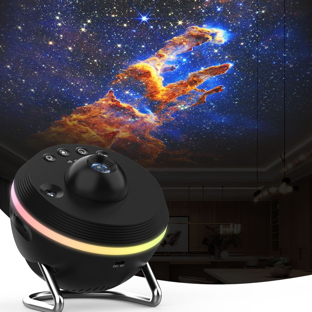 7MD Meteor and Galaxy Projector Mesmerizing Starry Show Meteor Light Effects Adjustable Colorful Projection |7MD-TKQ01|