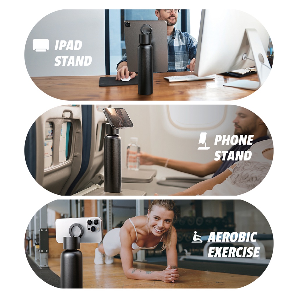 7MD Magsafe Sport Water Bottle with Magnetic Phone Holder
