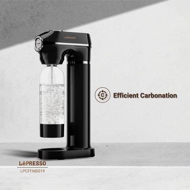 7MD Package Contains 1 x Lepresso Carbonator Instant Sparkling Water Maker with Pressure Gauge and 1 x LePresso CO2 Capsule For Sparkling Water