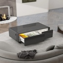 Powerology 93L Fridge Coffee Table with LED Touch Control and HiFi Bluetooth Speakers  |P93CTFBK|