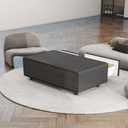 Powerology 93L Fridge Coffee Table with LED Touch Control and HiFi Bluetooth Speakers  |P93CTFBK|