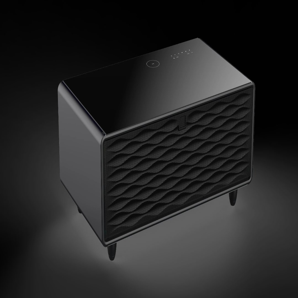 Powerology 93L Fridge Coffee Table with LED Touch Control and HiFi Bluetooth Speakers  |P93CTFBK|