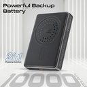 Promate Ultra Compact Aluminum Crafted MagSafe Compatible Wireless Charging PowerBank |Blade-10|