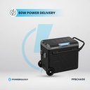 Powerology Dual Compartment Smart Fridge & Freezer 60L Portable Energy Efficient Dual Zone Cooling with 20800mAh Battery - Grey |PP056||PPBCHA56|