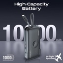 Promate 10000mAh 20W Ultra compact Fast Charging Power Bank with AC Charger Apple Watch Charger and Built In Lightning Cable
