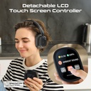 Promate High Definition Hybrid ANC Headphones with Detachable Magnetic LCD Touch Screen Controller |VuTune|