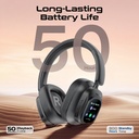 Promate High Definition Hybrid ANC Headphones with Detachable Magnetic LCD Touch Screen Controller |VuTune|