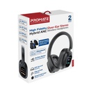 Promate High Definition Hybrid ANC Headphones with Detachable Magnetic LCD Touch Screen Controller |VuTune|
