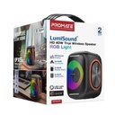Promate LumiSound™ HD 40W True Wireless Speaker RGB Light Built in Carry Handle Subwoofer and Phone Stand |Strike-40|