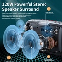 Cyboris 10000mAh 120W Deep Bass Multi Sync and DSP Audio Technology IPX6 Waterproof Powerful Wireless Speaker |Motor Boom X10|