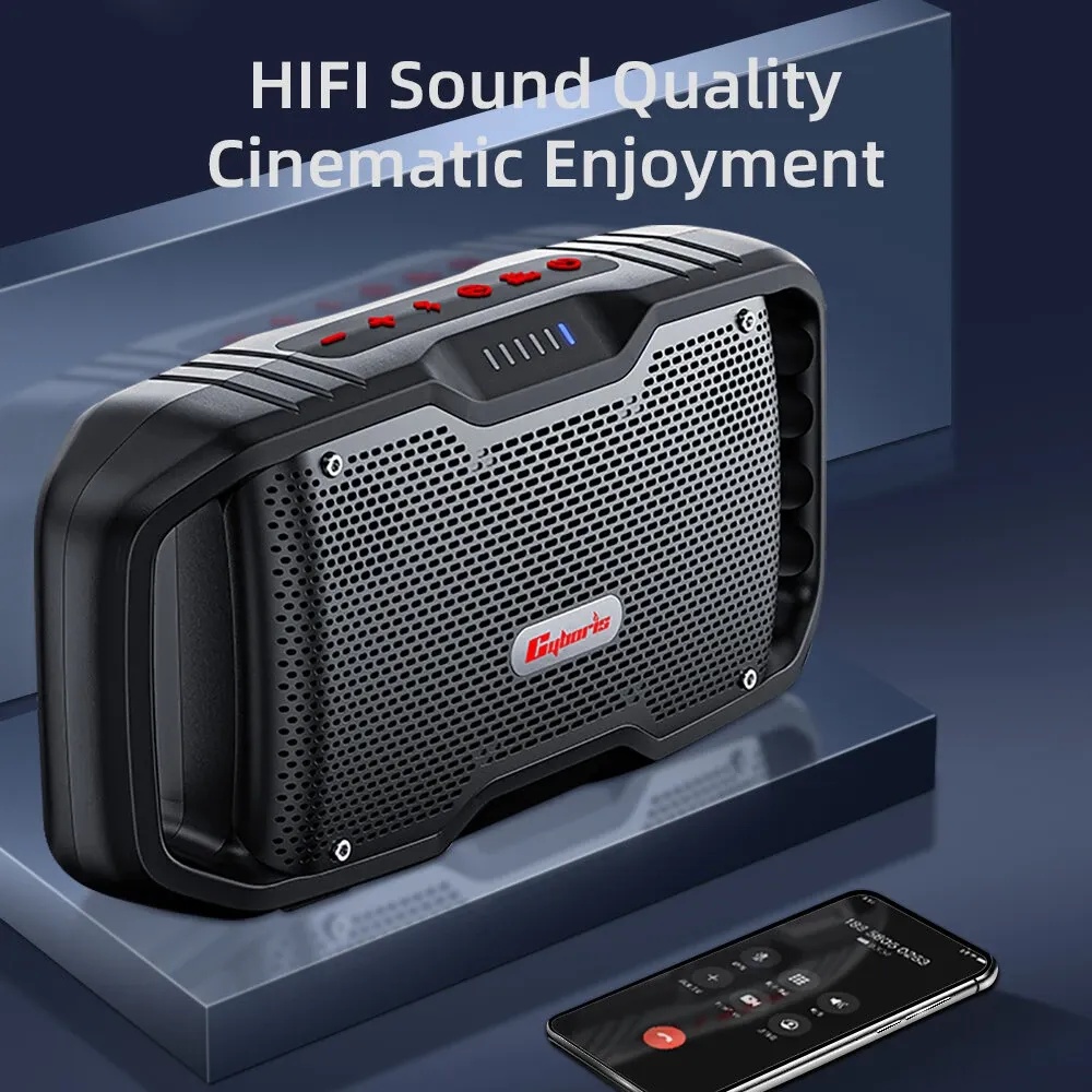 Cyboris 10000mAh 120W Deep Bass Multi Sync and DSP Audio Technology IPX6 Waterproof Powerful Wireless Speaker |Motor Boom X10|