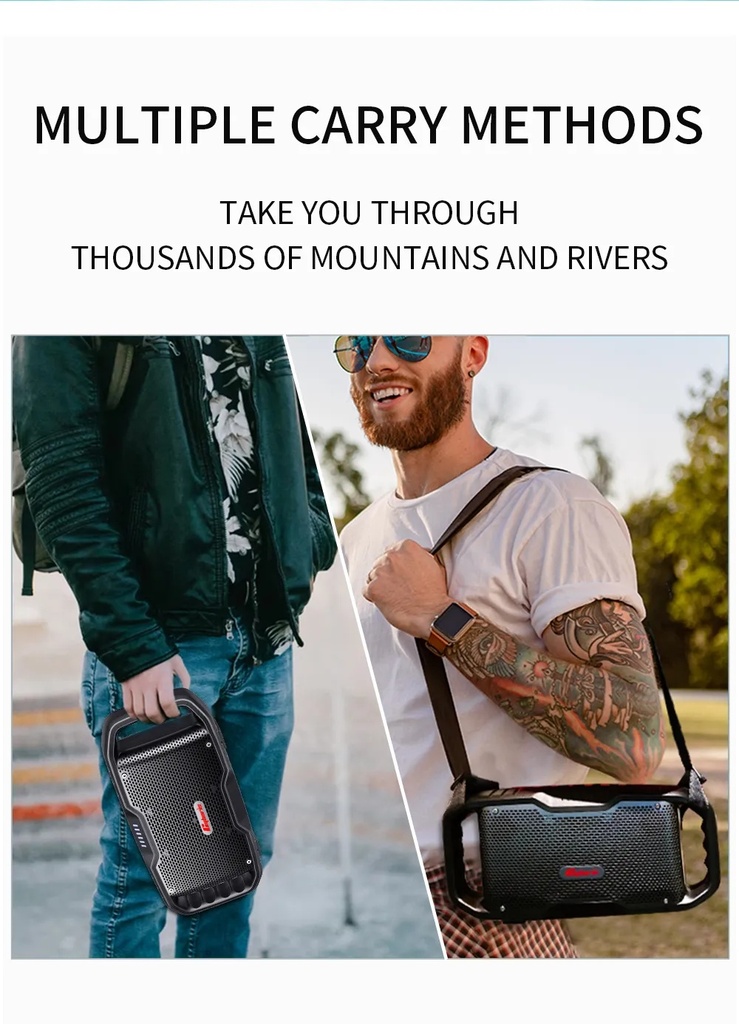 Cyboris 10000mAh 120W Deep Bass Multi Sync and DSP Audio Technology IPX6 Waterproof Powerful Wireless Speaker |Motor Boom X10|
