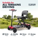 7MD High Performance Four Wheel Electric Automatic Folding Mobility Scooter for Disable Persons with Remote Control