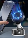 Vacuum Suction Phone Holder Dual Sided Magnetic Mount Compact Design Stable Suction for Cars Desks & More |A2|