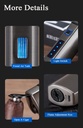 7MD Premium Cigar Torch Lighter Triple Adjustable Jet Flame Rechargeable & Windproof