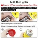 7MD Premium Cigar Torch Lighter Triple Adjustable Jet Flame Rechargeable & Windproof