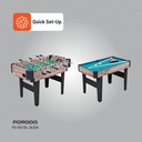 Porodo Lifestyle Multi Game Table Foosball Billiards  Hockey & Table Tennis in One Quick Set Up and Easy Transition | PD-MGTBL-BUGN|