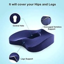 7MD Seat Cushion Tailbone Support Premium Memory Foam Ergonomic Portable & Non Slip Comfort |7MD2494|