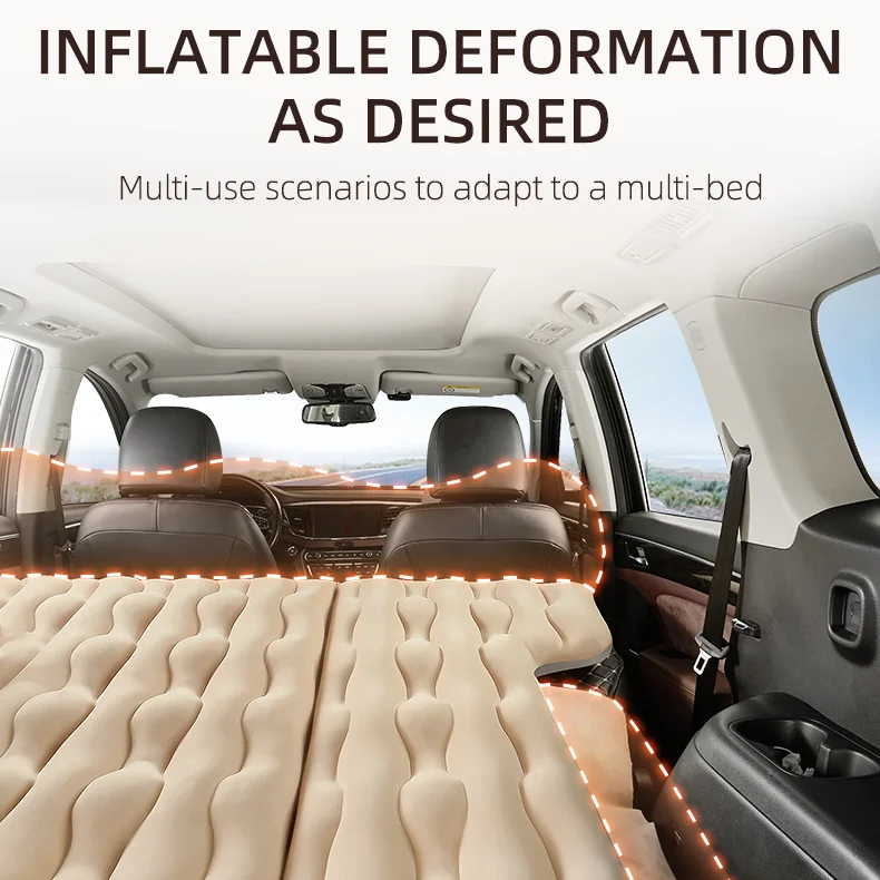 QUEES Car Air Bed Versatile SUV Mattress Skin Friendly Foldable Water and Explosion Proof Design for Camping & Travel |B02|