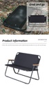 Double Folding Chair Portable Durable High Load Capacity Beech Handrails for Multi Scenario Use
