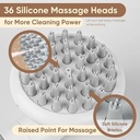 PET Bath Massage Brush 3 in 1 Multifunctional Silicone Grooming Tool with Massage Deep Cleaning & Shampoo Dispenser