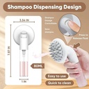 PET Bath Massage Brush 3 in 1 Multifunctional Silicone Grooming Tool with Massage Deep Cleaning & Shampoo Dispenser