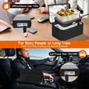 Electric Lunch Box Microwave Portable Oven Fast Heating 3 in 1 Power Cables Premium Aluminum Liner for Home Office & Travel |ABY-322|