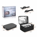 Electric Lunch Box Microwave Portable Oven Fast Heating 3 in 1 Power Cables Premium Aluminum Liner for Home Office & Travel |ABY-322|