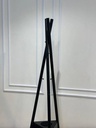 Premium Stylish Clothing Rack Freestanding Clothes & Coat Rack with 6 Hooks 2 Triangular Shelves & Black Incense Burner
