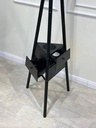 Premium Stylish Clothing Rack Freestanding Clothes & Coat Rack with 6 Hooks 2 Triangular Shelves & Black Incense Burner