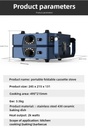Foldable Portable Dual Burner Camping Gas Stove Easy to Clean  6100 TUs/hr Power Piezo Ignition & Stainless Steel Design Stove
