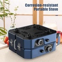 Foldable Dual Burner Portable Camping Gas Stove Easy to Clean  6100 TUs/hr Power Piezo Ignition & Stainless Steel Design Stove |LS-127|