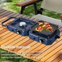 Foldable Dual Burner Portable Camping Gas Stove Easy to Clean  6100 TUs/hr Power Piezo Ignition & Stainless Steel Design Stove |LS-127|