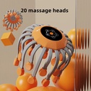 7MD Octopus Head Massager 20 Point Multi Frequency Vibration 5 Massage Modes Wireless Portable & Ergonomic Design