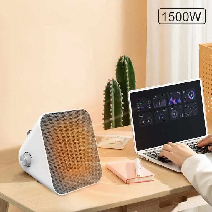 Winning Star Portable Space Heater 1500W Wire Heating Element Overheat Protection ABS Plastic & Iron Build Lightweight Desktop Heater