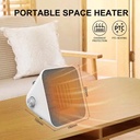 Winning Star Portable Space Heater 1500W Wire Heating Element Overheat Protection ABS Plastic & Iron Build Lightweight Desktop Heater