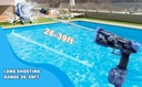WEAL MAKER Electric Water Gun 26 to 39 ft Long Range 1200mAh Battery Extra Large Reservoir Waterproof & Durable - Blue |W555|