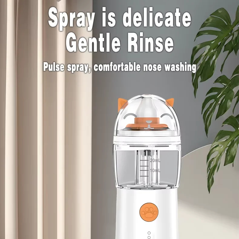 Mommy & Me Electric Nasal Washer by 7MD Portable IPX7 Waterproof Four Speed Spray with 20ml Tank Ultra Quiet & Comfortable |JQ-P09U|