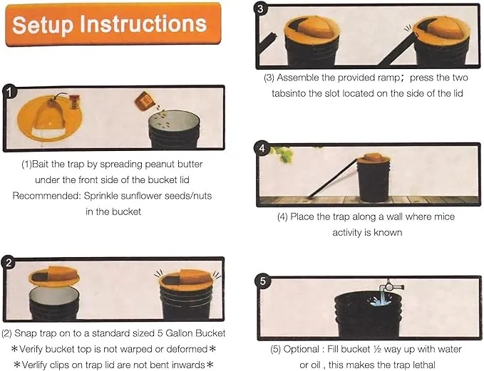 Easy To Use Mousetrap Reusable Pet & Child Friendly High Safety ABS Plastic & Detachable Design