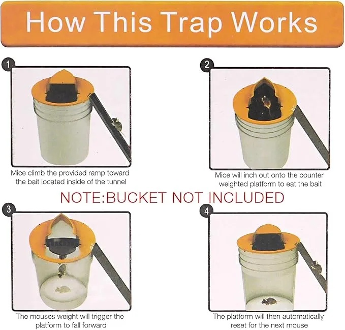 Easy To Use Mousetrap Reusable Pet & Child Friendly High Safety ABS Plastic & Detachable Design
