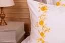 Glinens Tara Roses Egyptian Cotton Bed Set 100% Sateen 600 Thread Count Embroidered Duvet Cover Set Durable & Soft Touch Comfort