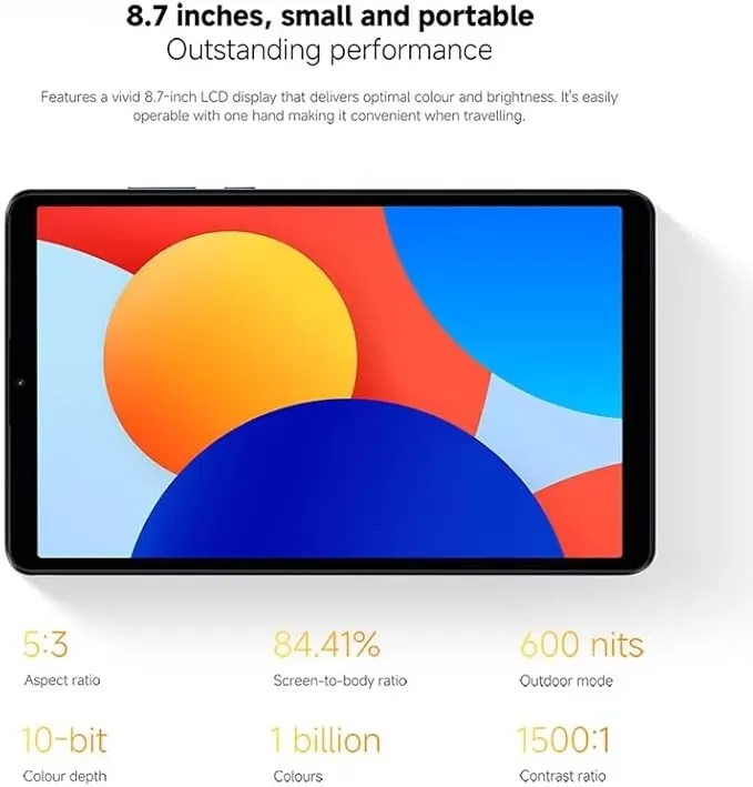 Redmi Pad SE 8.7 Inches Eye Protection Display 6GB + 128GB Memory 90Hz Refresh Rate Large 6650mAh Battery Octa Core Processor Dolby Atmos® Sound