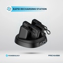 Powerology 5 x 10000mAh Power Bank Station PD 20W Recharging Base High Speed Charging Built In Type C Cable Multi Device Support 60W Output |PPBCHA48BK|