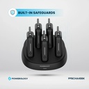 Powerology 5 x 10000mAh Power Bank Station PD 20W Recharging Base High Speed Charging Built In Type C Cable Multi Device Support 60W Output |PPBCHA48BK|
