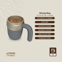 LePresso Auto Stirring Mug 450ML  Magnetic Rotor Auto Off Rechargeable Durable Stainless Steel |LP026||LPCFFM0026|